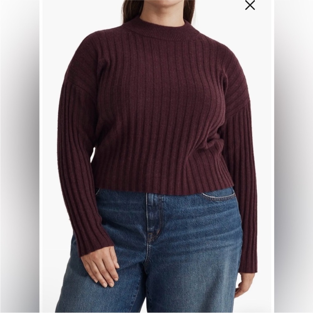 Madewell Levi Ribbed Mock Neck Sweater